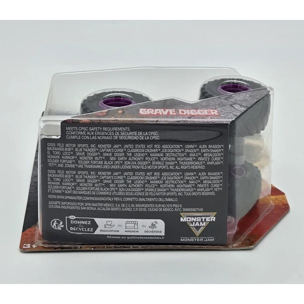 Spin Master Monster Jam Grave Digger 2025‎ Series 1 Purple 1:64 Diecast Truck